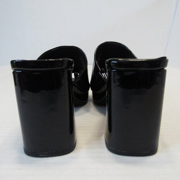 Worthington Laurel Black Block Heeled Open Toe Slip On Slide Sandals Size 7.5M - Picture 3 of 13